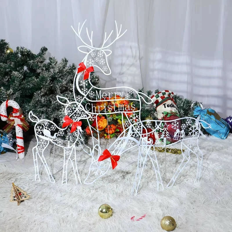 Renas de Led Decoração Natalina - Conjunto com 3