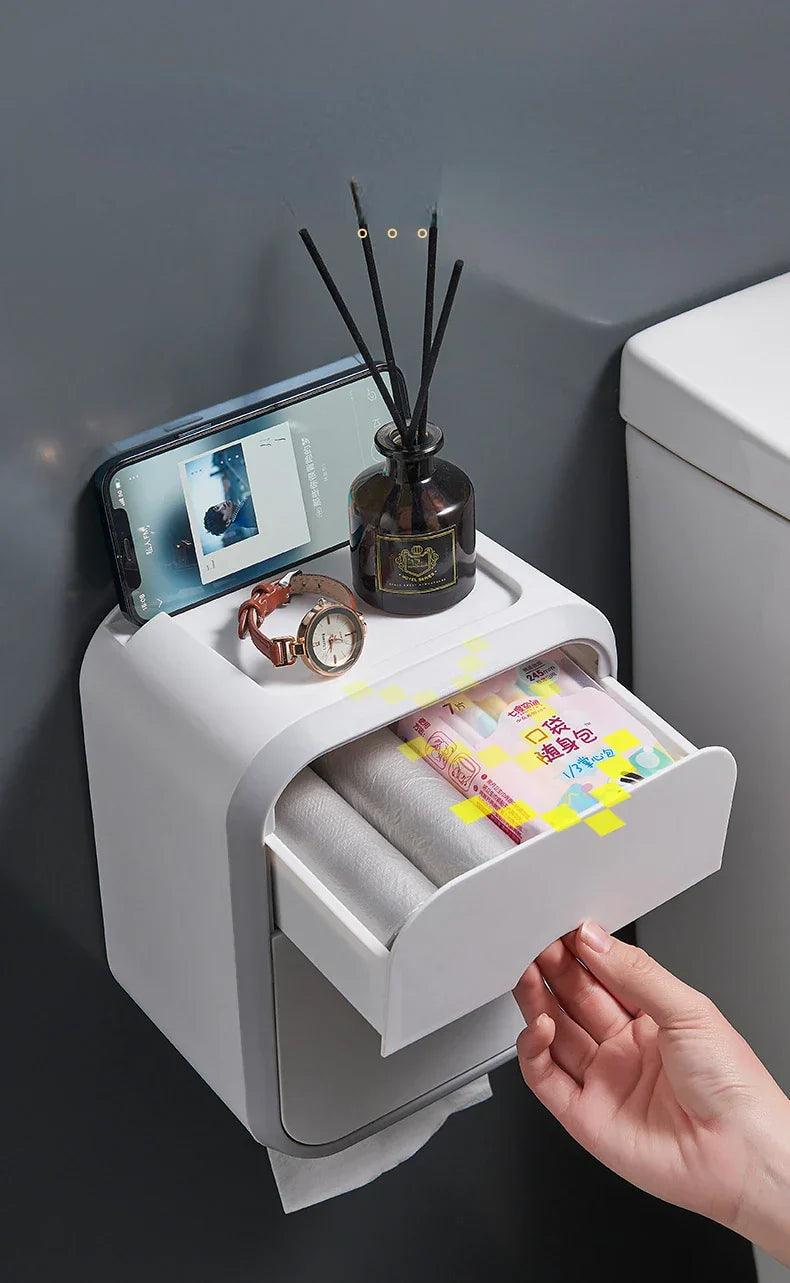 Caixa Para Papel Higiênico - Com Suporte Para Celular