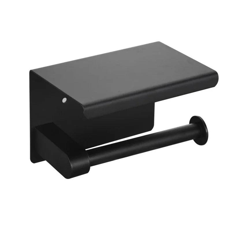 Ninna Enxovais® LuxWall — Suporte de Papel Higiênico em Liga Metálica para Parede