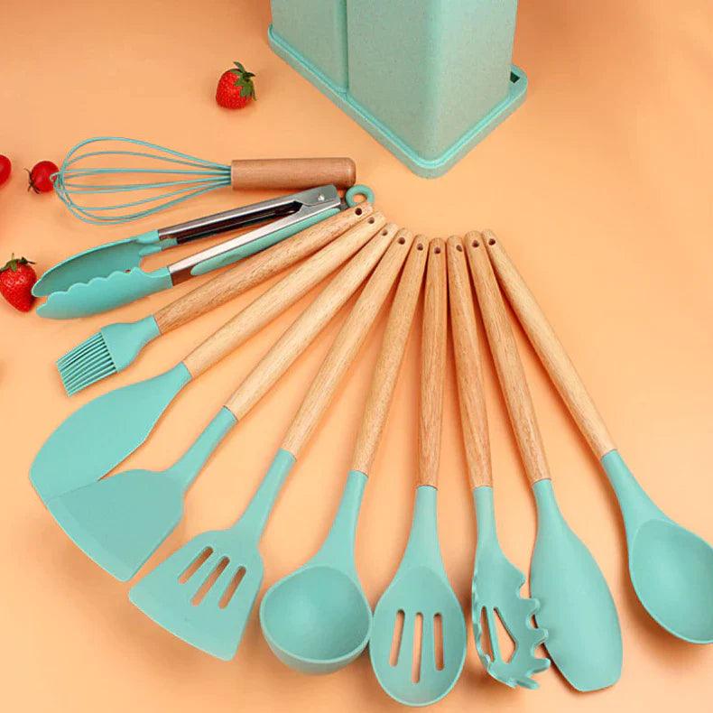 Kit de Utensílios Premium de Silicone 19 Peças