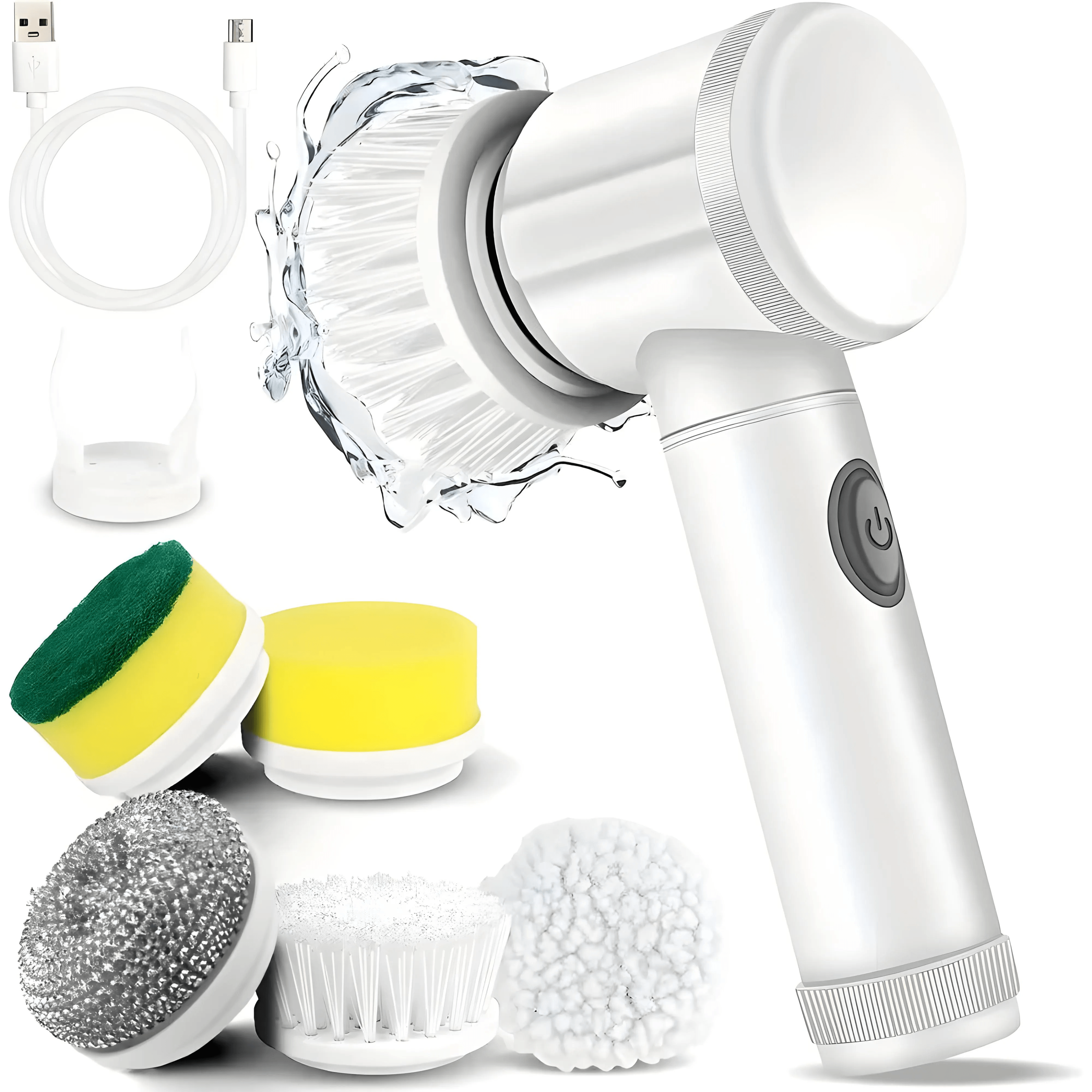 Escova Elétrica de Limpeza Sem Fio - 5 em 1