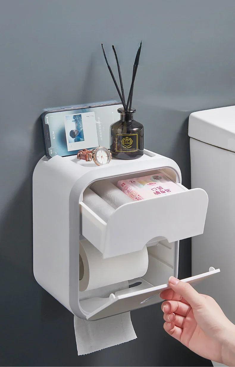 Caixa Para Papel Higiênico - Com Suporte Para Celular