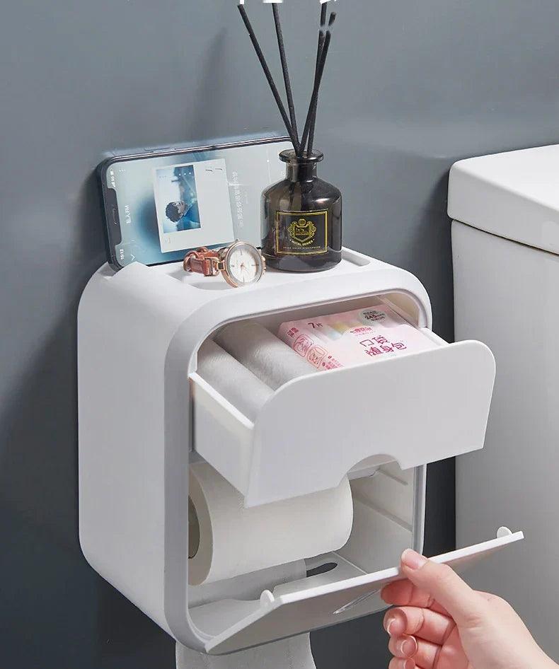 Caixa Para Papel Higiênico - Com Suporte Para Celular