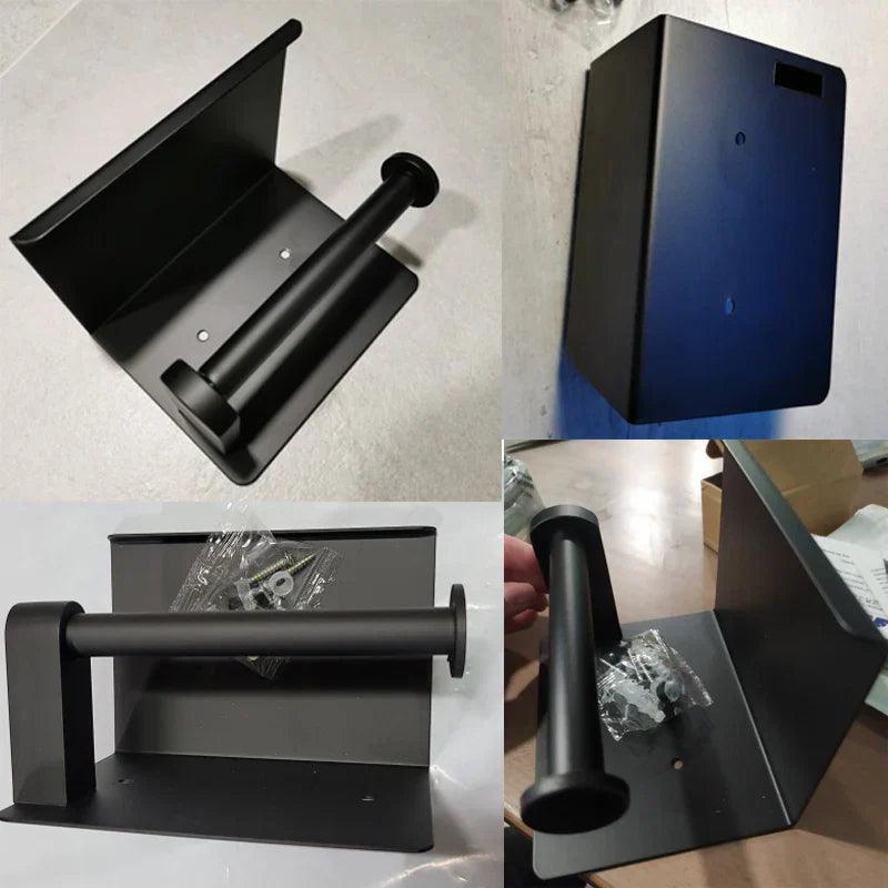 Ninna Enxovais® LuxWall — Suporte de Papel Higiênico em Liga Metálica para Parede