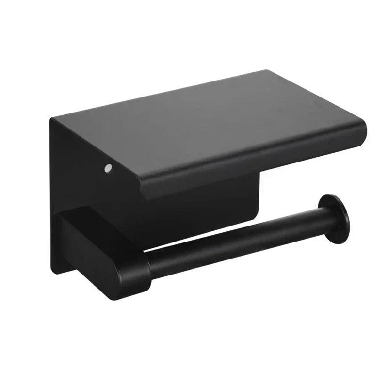 Ninna Enxovais® LuxWall — Suporte de Papel Higiênico em Liga Metálica para Parede