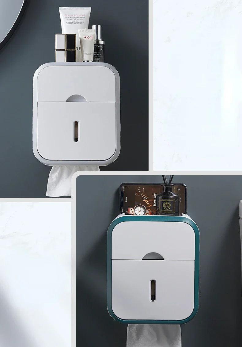 Caixa Para Papel Higiênico - Com Suporte Para Celular