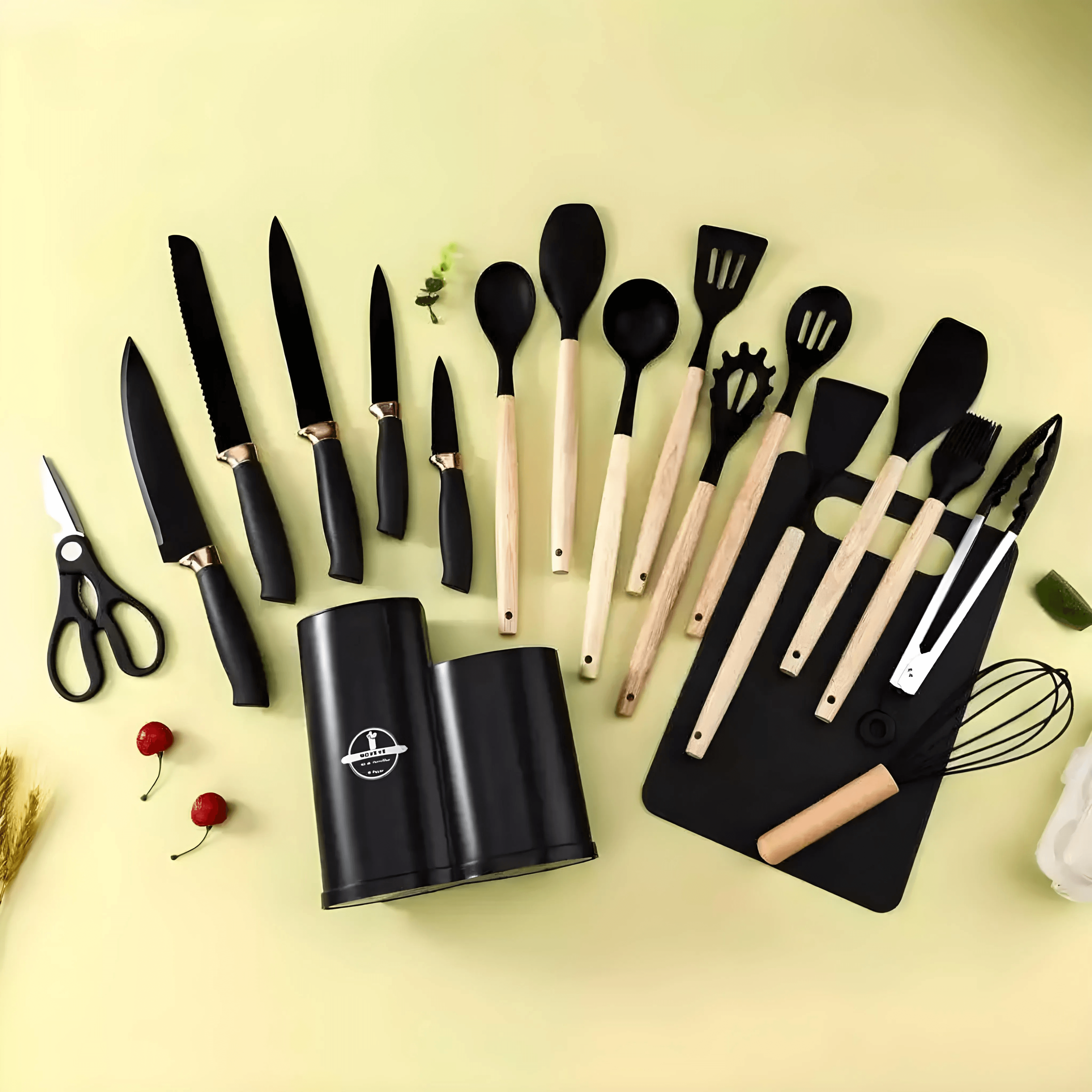 Kit de Utensílios  Premium de Silicone 19 Peças