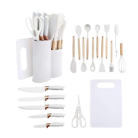 Kit de Utensílios  Premium de Silicone 19 Peças